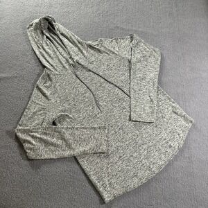Athleta Girl Cozy Fleece Lined Hoodie‎ Sweatshirt Gray Green XXL 16 Athleisure
